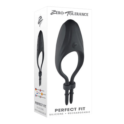 Zero Tolerance Perfect Fit Rechargeable Vibrating Silicone Lasso Cockring Black-0