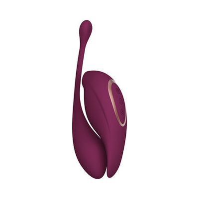 Twitch 2 Rechargeable Suction and Flapping Vibrator with Remote Control Vibrating Egg Burgundy-0