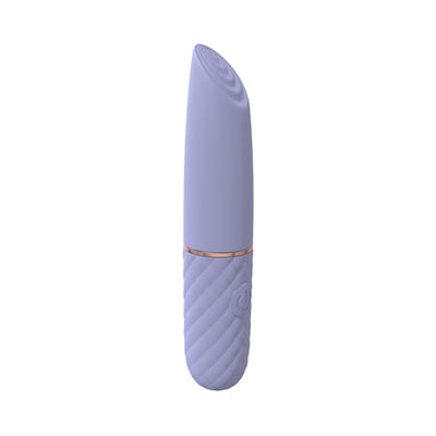 LoveLine Beso 10 Speed Vibrating Mini-Lipstick Silicone Rechargeable Waterproof Lavender-0