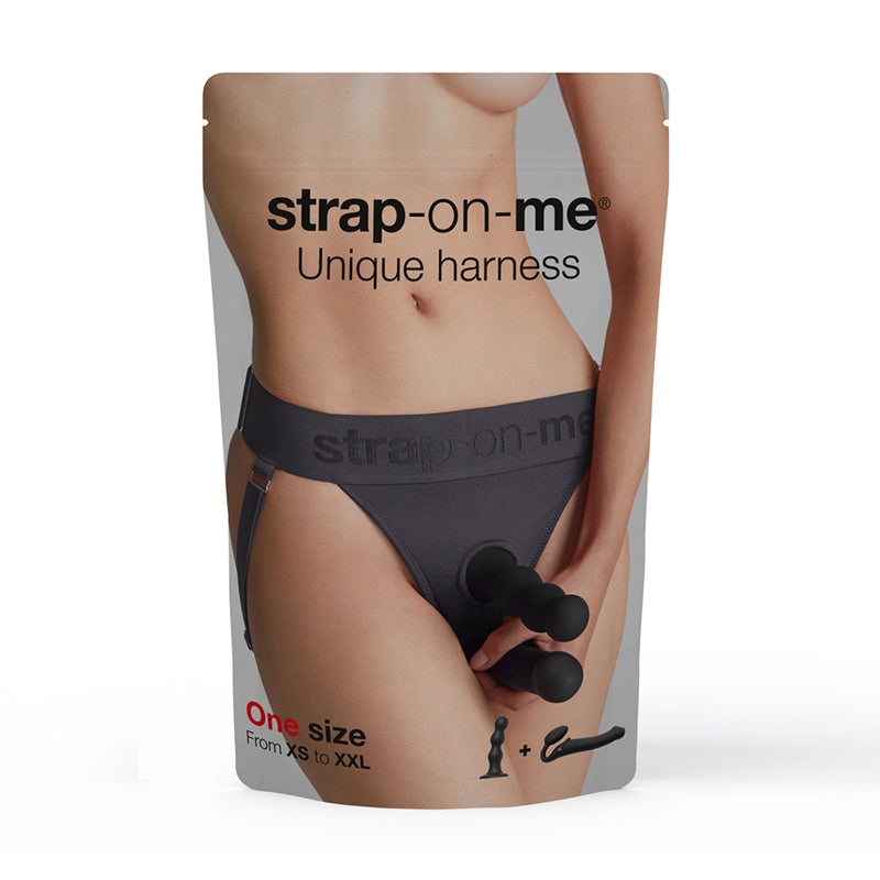Strap-On-Me Harness Lingerie Unique One Size Grey-0