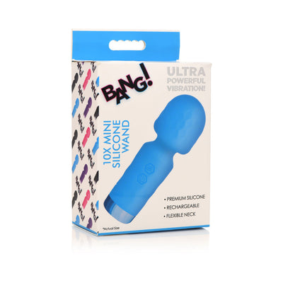 BANG! 10X Mini Silicone Wand Blue-0