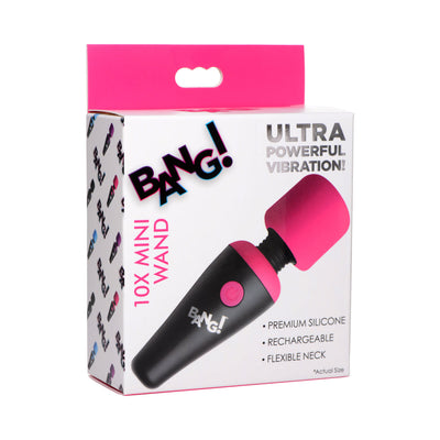 BANG! 10X Vibrating Mini Silicone Wand Pink-0