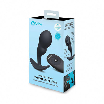 b-Vibe Vibrating P-Spot Snug Plug Large with Rechargeable Remote Control-0