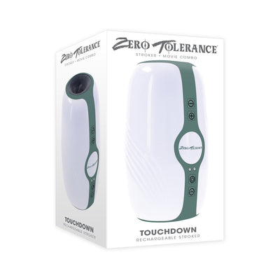 Zero Tolerance Touchdown Rechargeable Vibrating Tightening Stroker Silicone White-0