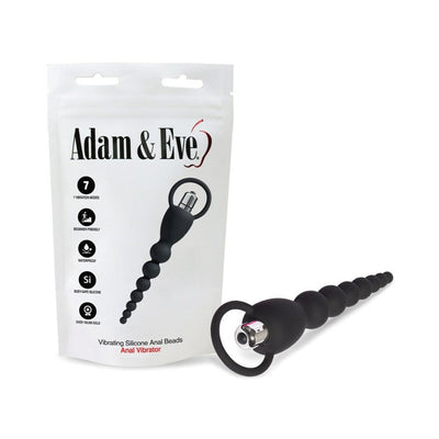 Adam & Eve Vibrating Silicone Anal Beads (Bag Packaging)-0