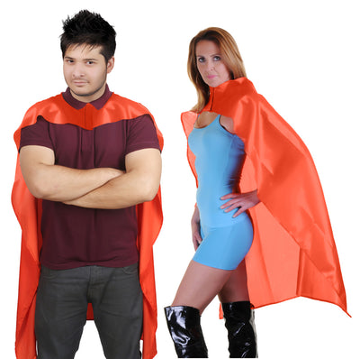 Unisex Orange Deluxe Satin Cape-0