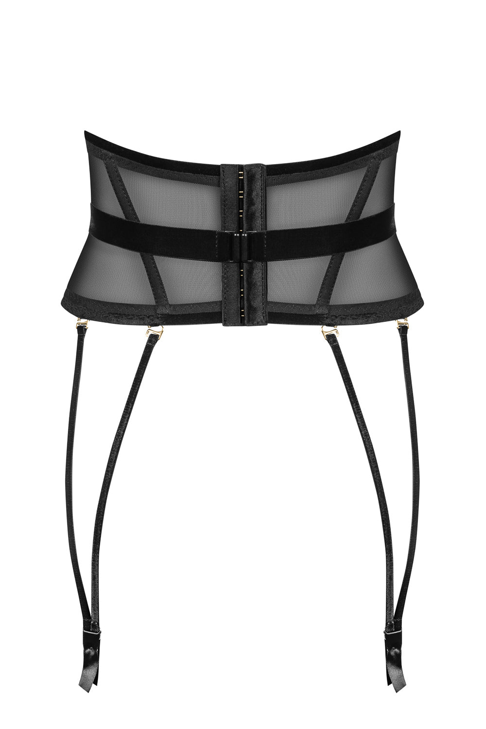 2018 Women Tulle Waspie with embroidery, suspenders and belt - 44-3