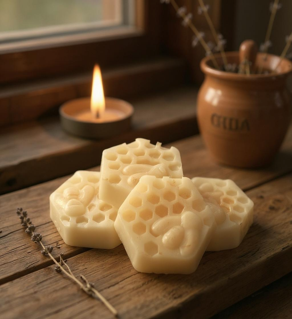 Honey Soap in Peppermint and Lime Oils, Honey from our Hives-2