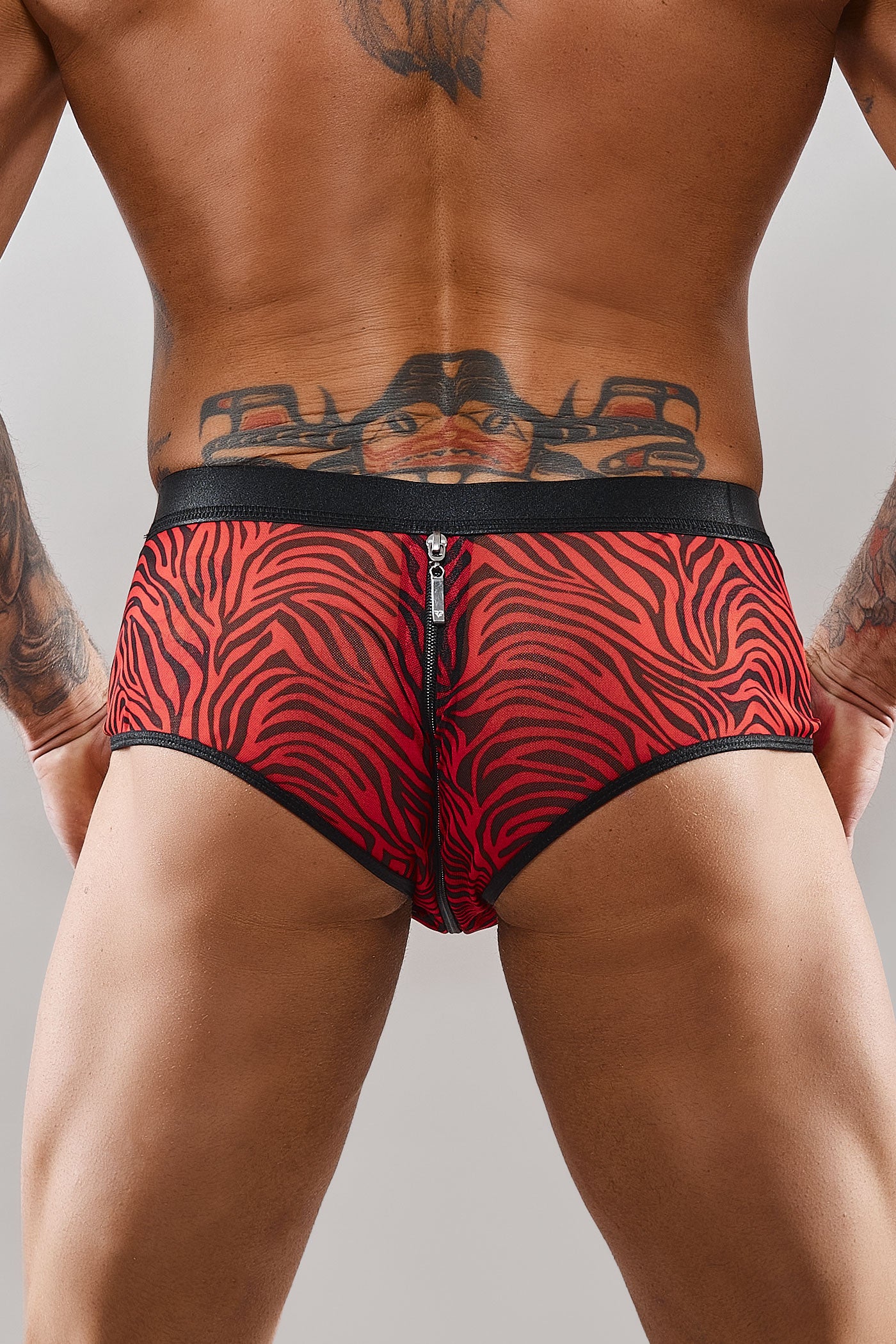 mesh brief REFranco001 black/red - 2XL-2