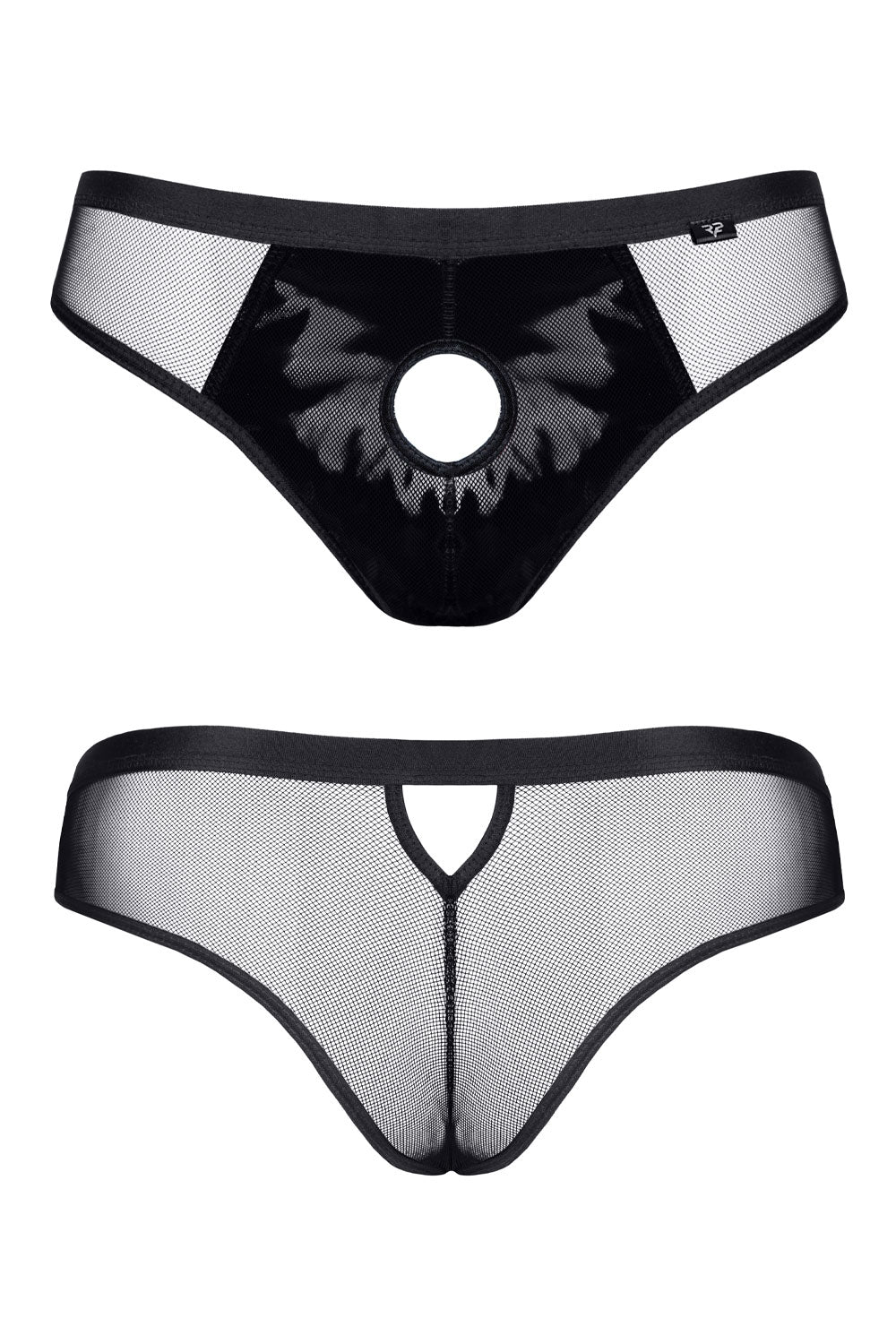 mesh brief ouvert REIker001 black - 2XL-4