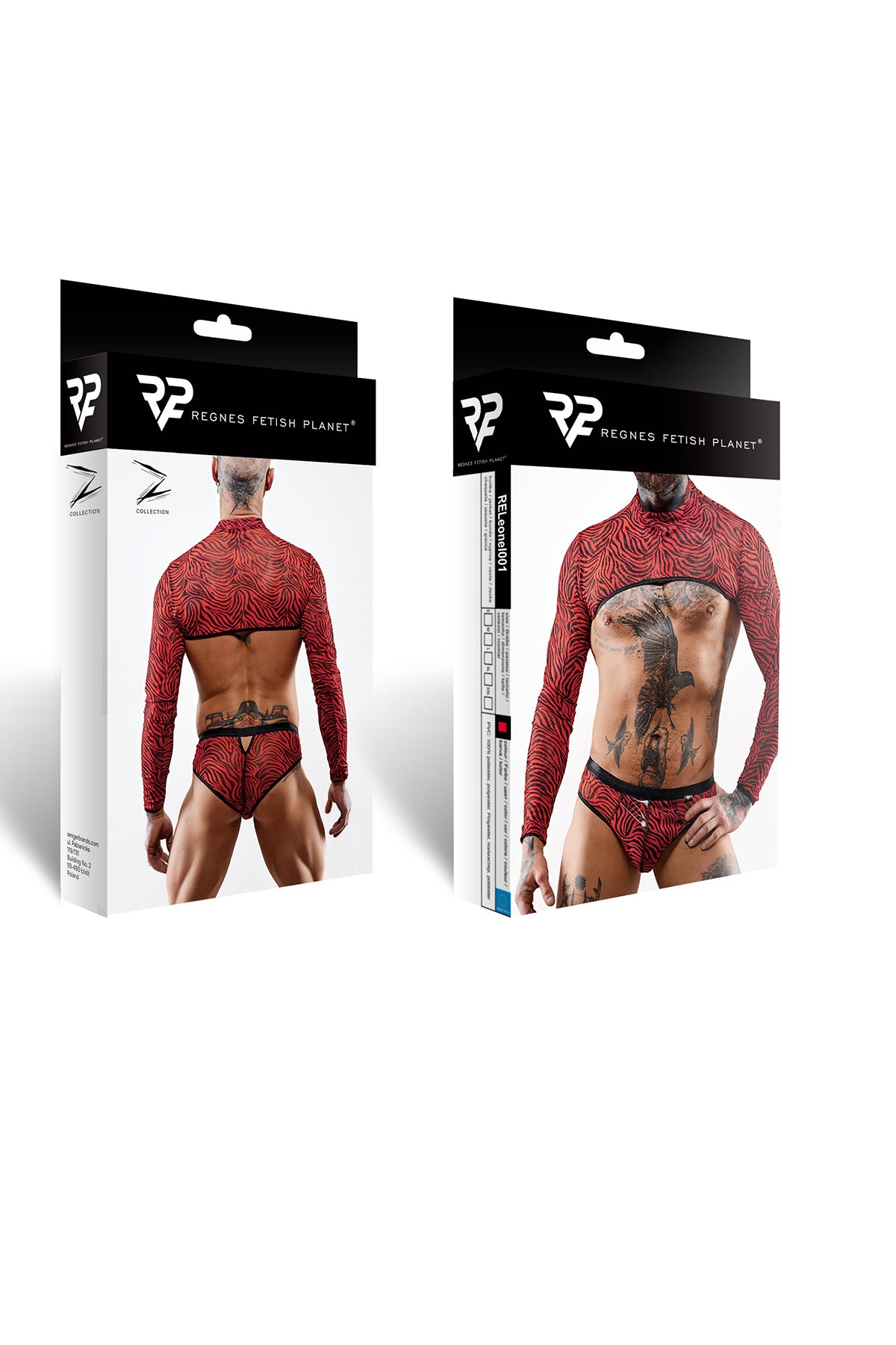 Crop Top RELeonel001 black/red - 2XL-6