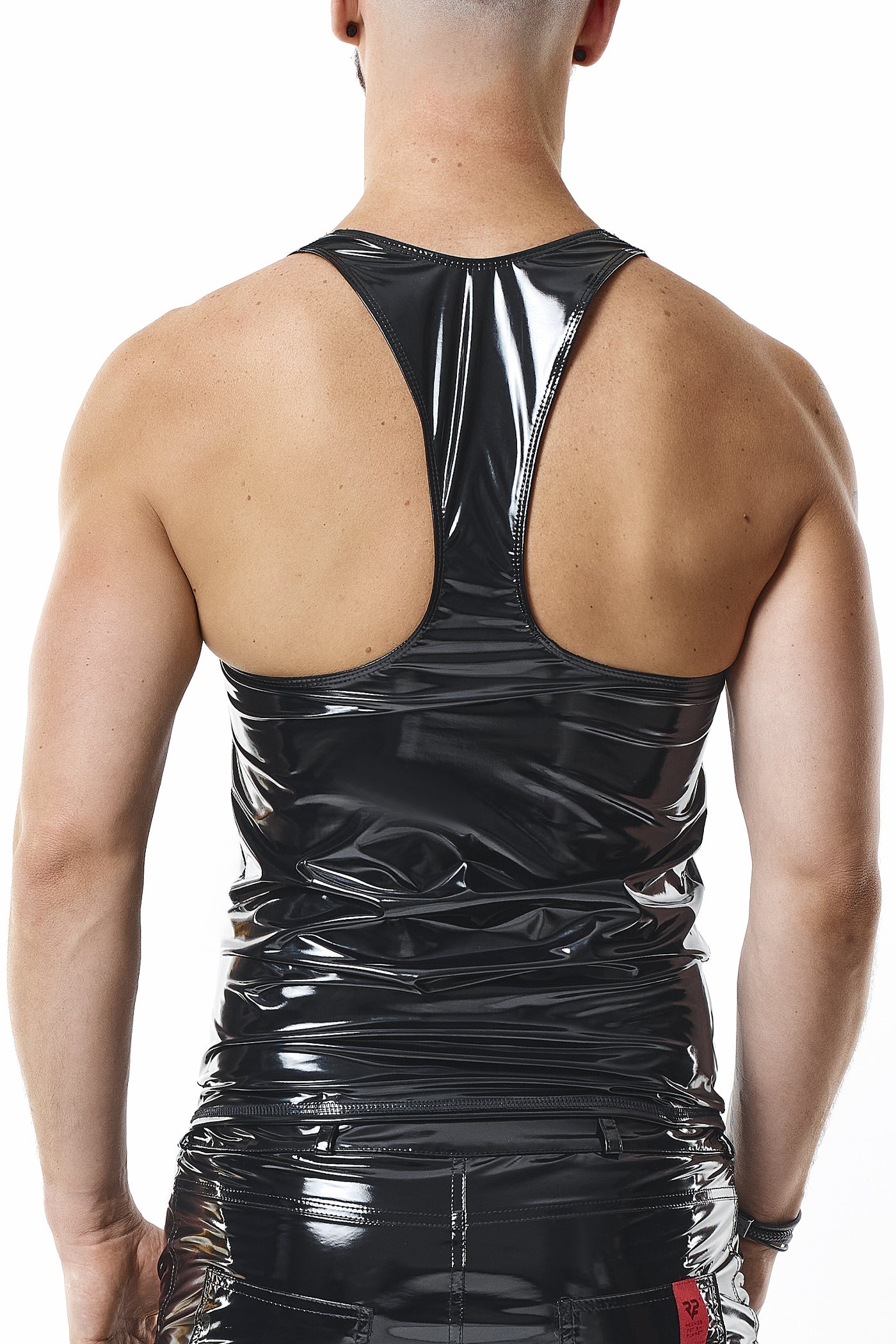 black PVC Tank Top RMFreddie - 2XL-3
