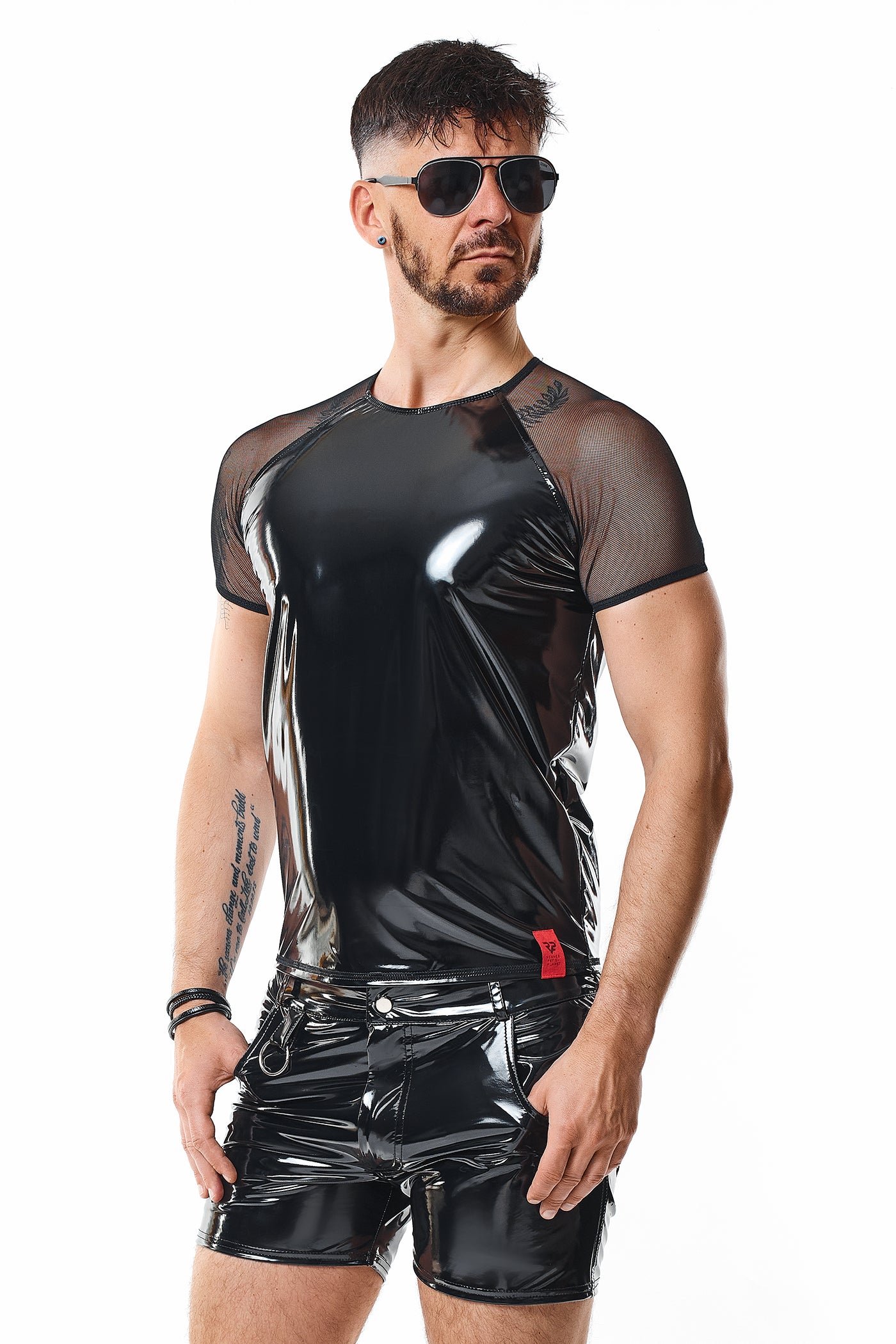 black PVC T-Shirt RMSanti - 2XL-4