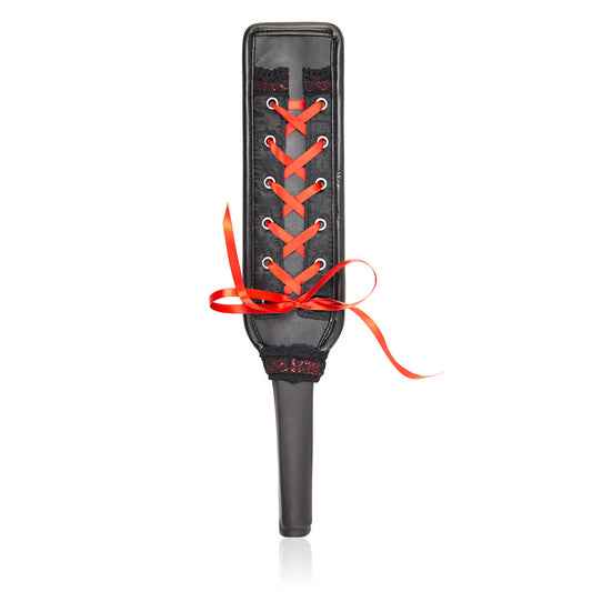Red Exquisite Leather Spanking Paddle with Lace Detail