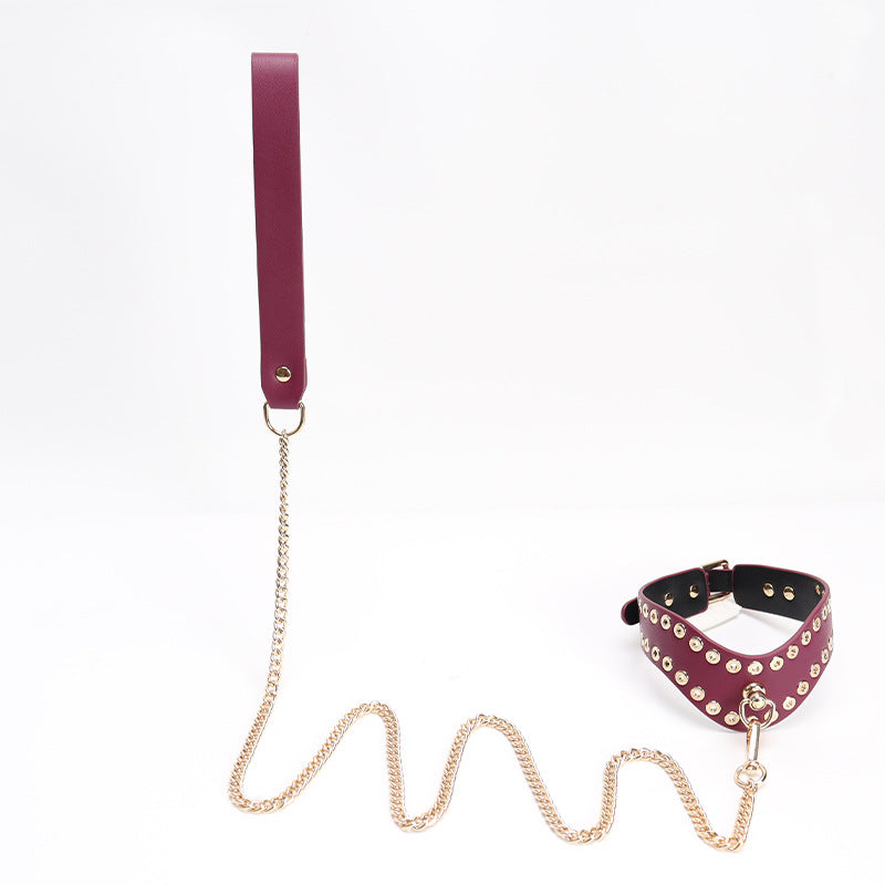 Red Wholesale Submissive Starter Kit with Rivet Design leath