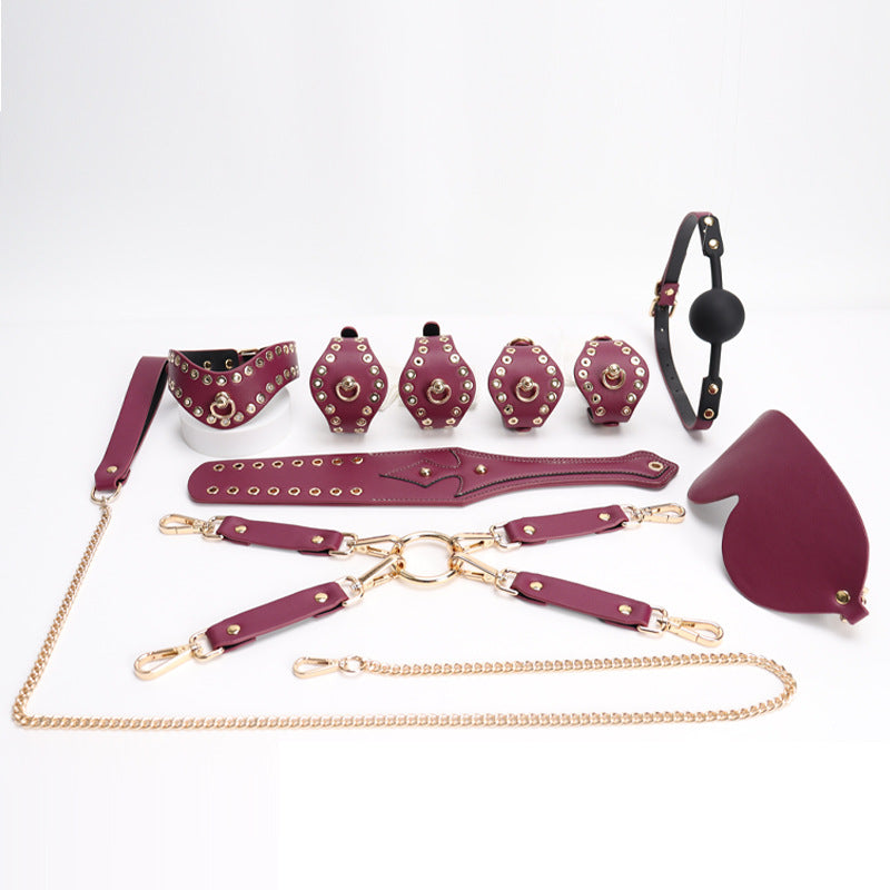 Red Wholesale Submissive Starter Kit with Rivet Design
