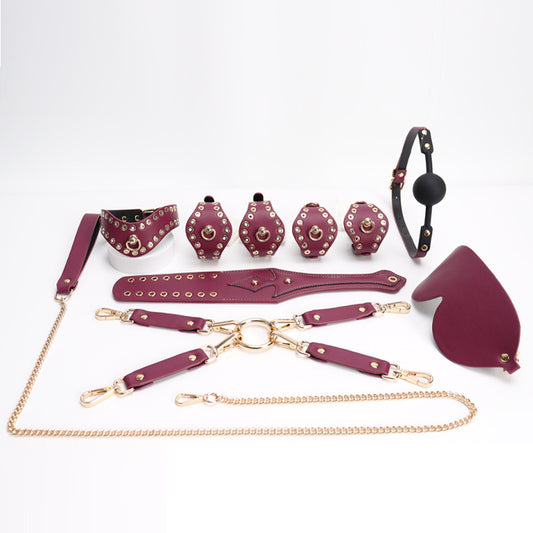 Red Wholesale Submissive Starter Kit with Rivet Design