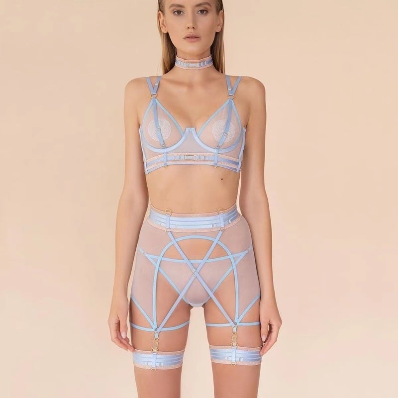 Sexy Strappy Garter Set Model Show_9_11zon