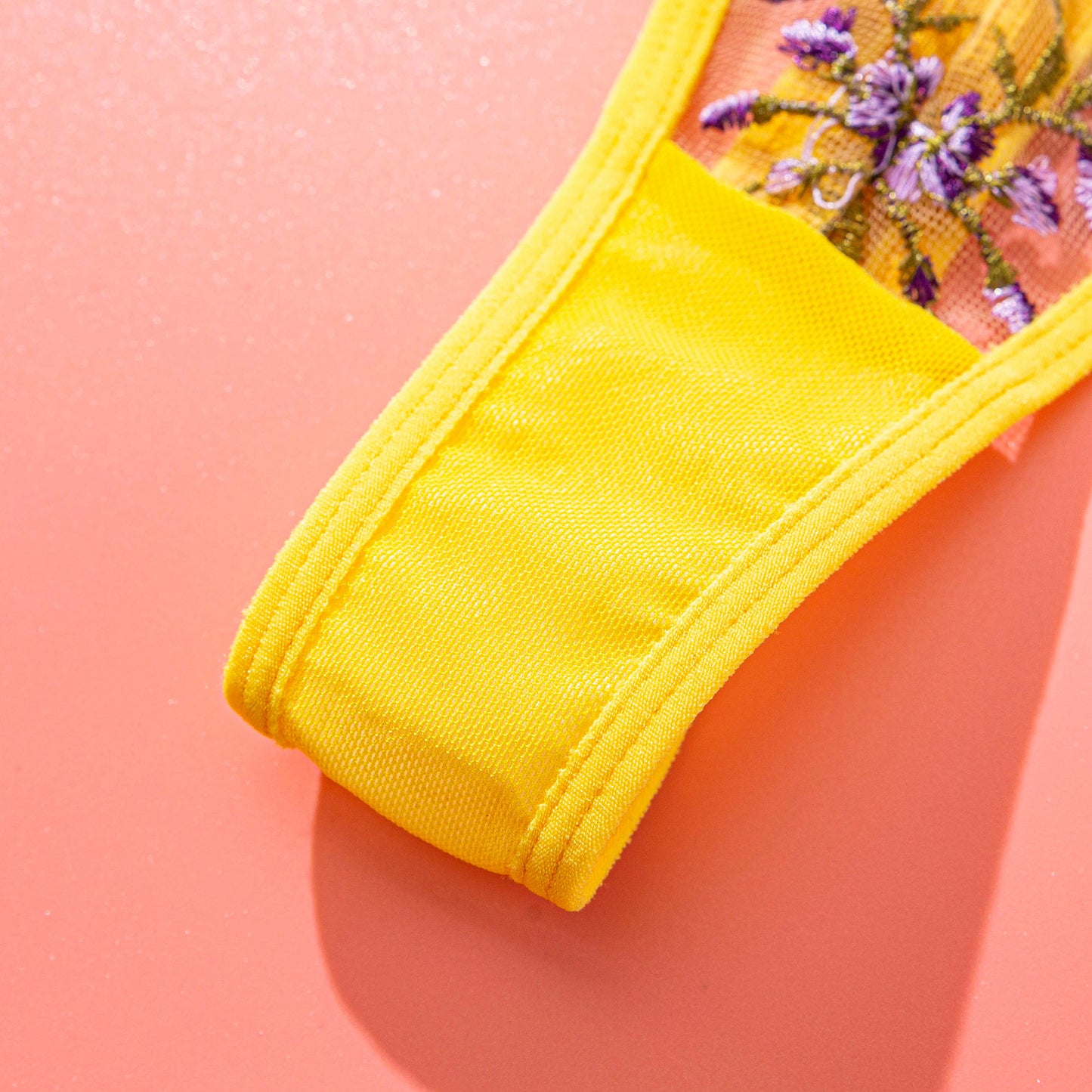 Wholesale Sunburst Floral Embroidered Lace Corset Set-12