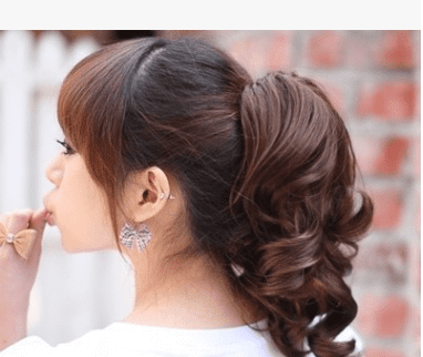 Trendy Tiger Curl Ponytail Wig-0