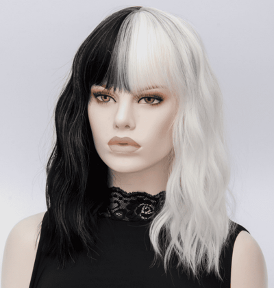 White Kinky Cosplay Synthetic Short Wig-0