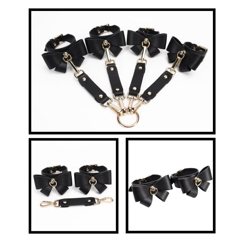 Wholesale Dominatrix Starter Kit with Butterfly Accents in Leather strapy details