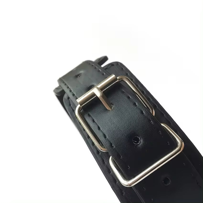 Wholesale Leather Bondage Collar with Nipple Clips Details Show