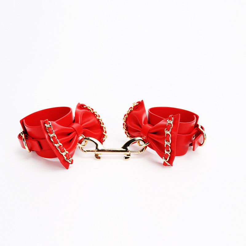 Wholesale Red Bondage Kit with Bow Hand cuff