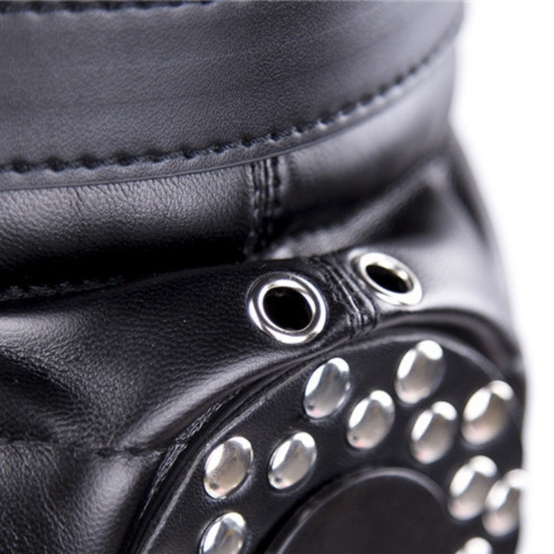 Wholesale Sexy Bondage Mask with Leather Dominatrix Hood details