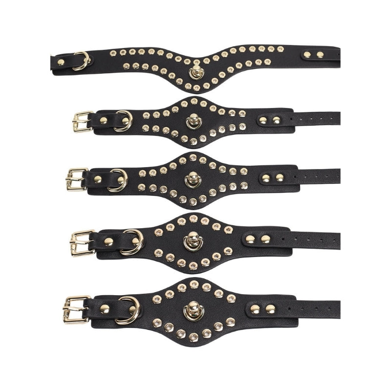 Wholesale Submissive Starter Kit with Rivet Design Cuff Details