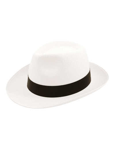 White Al Capone Gangster Hat-0