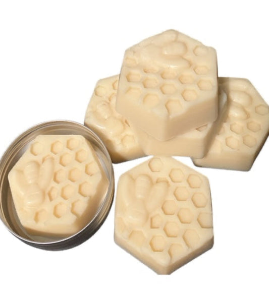 Solid Beeswax Lotion Bar in Peppermint and Lime with Shea and Cocoa Butter, Coconut Oil and Vitamin E-0