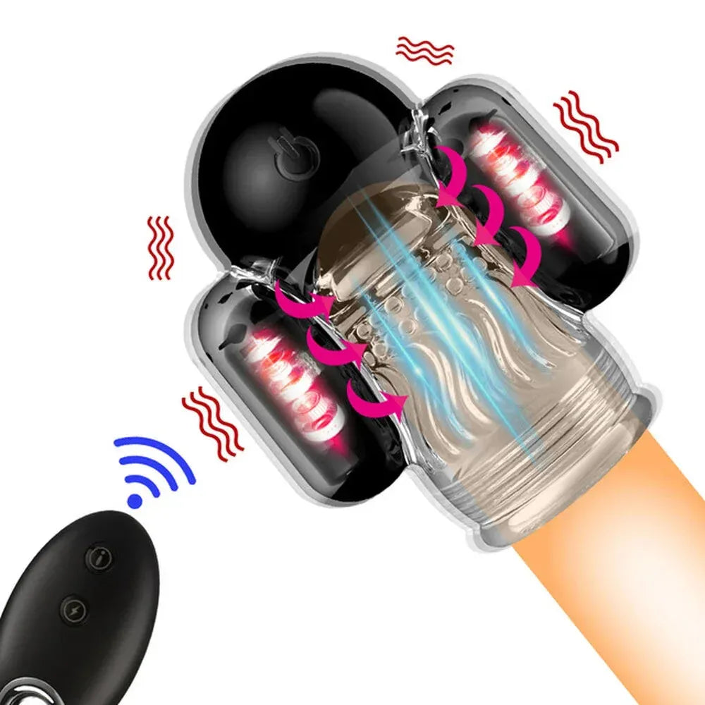 Remote Control Male Vibrator for Delayed Ejaculation Penis Trainer Masturbator Cup for Men-5