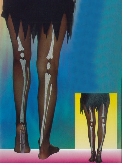 Adult Tights Skeleton Print-0