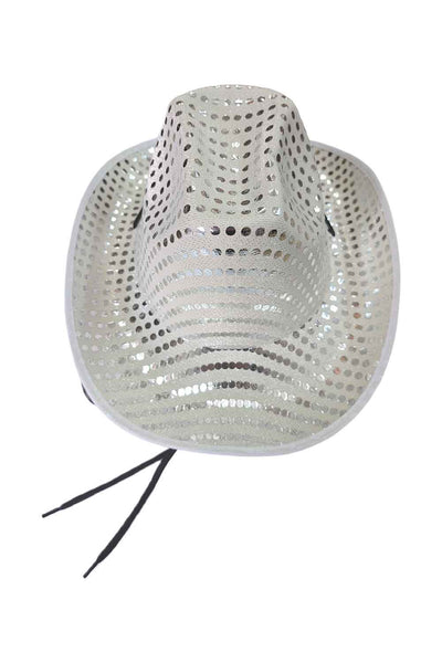 Wickedfun Silver Sequin Cowboy Hat-0