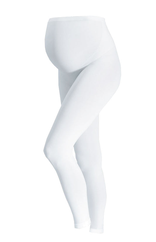 Hugs and Kisses White Maternity Fit Belly Ladies Leggings-0